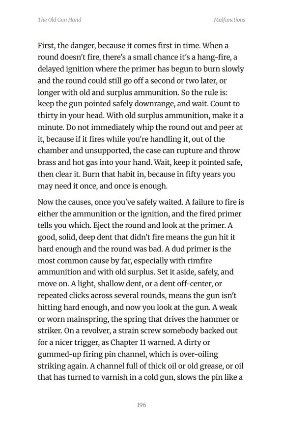 A page of The Old Gun Hand