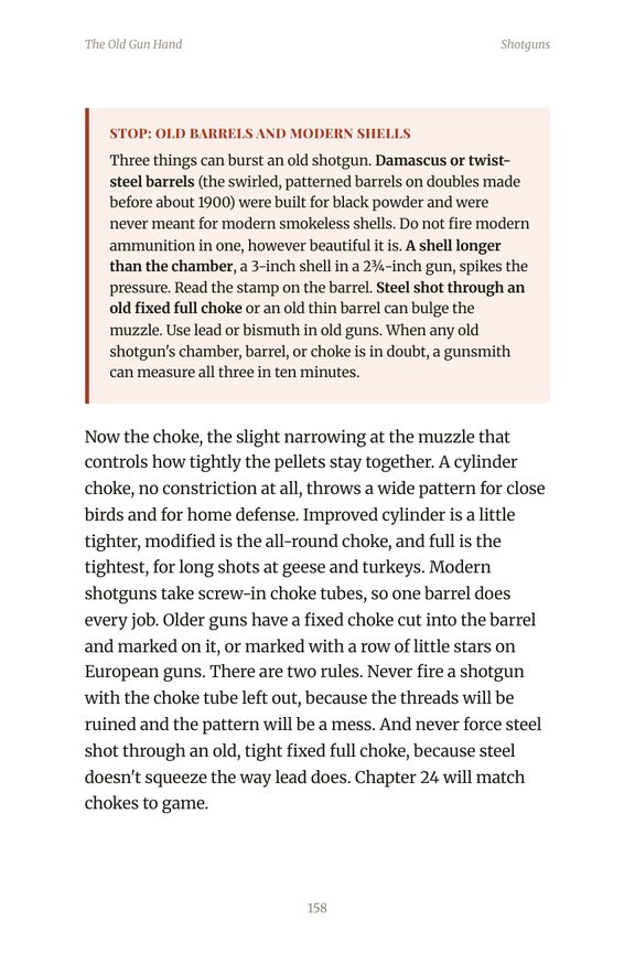 A page of The Old Gun Hand
